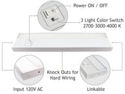 Under Cabinet LED Bar 120V Dimmable 3CCT