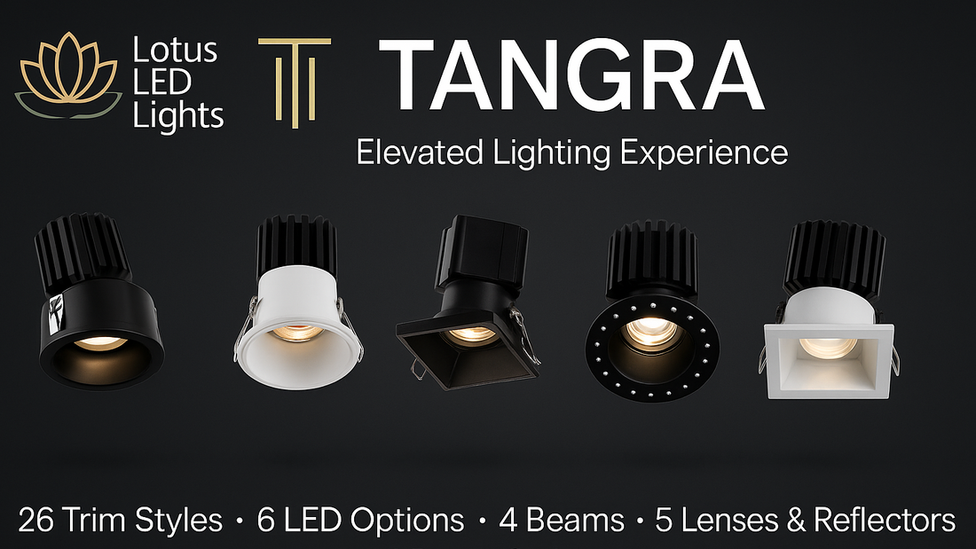 Lotus LED Tangra recessed lights Canada: 26 trims, 6 LEDs