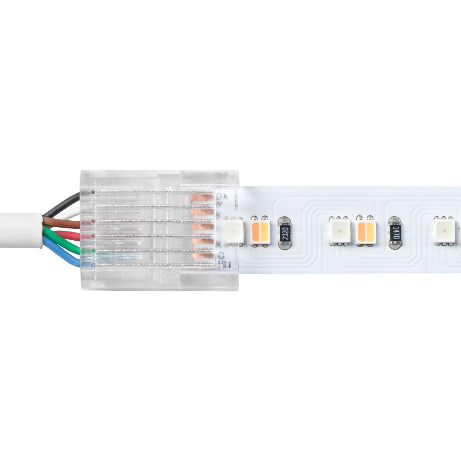 Lutron Lumaris tape light connectors, wire, and mounting accessories