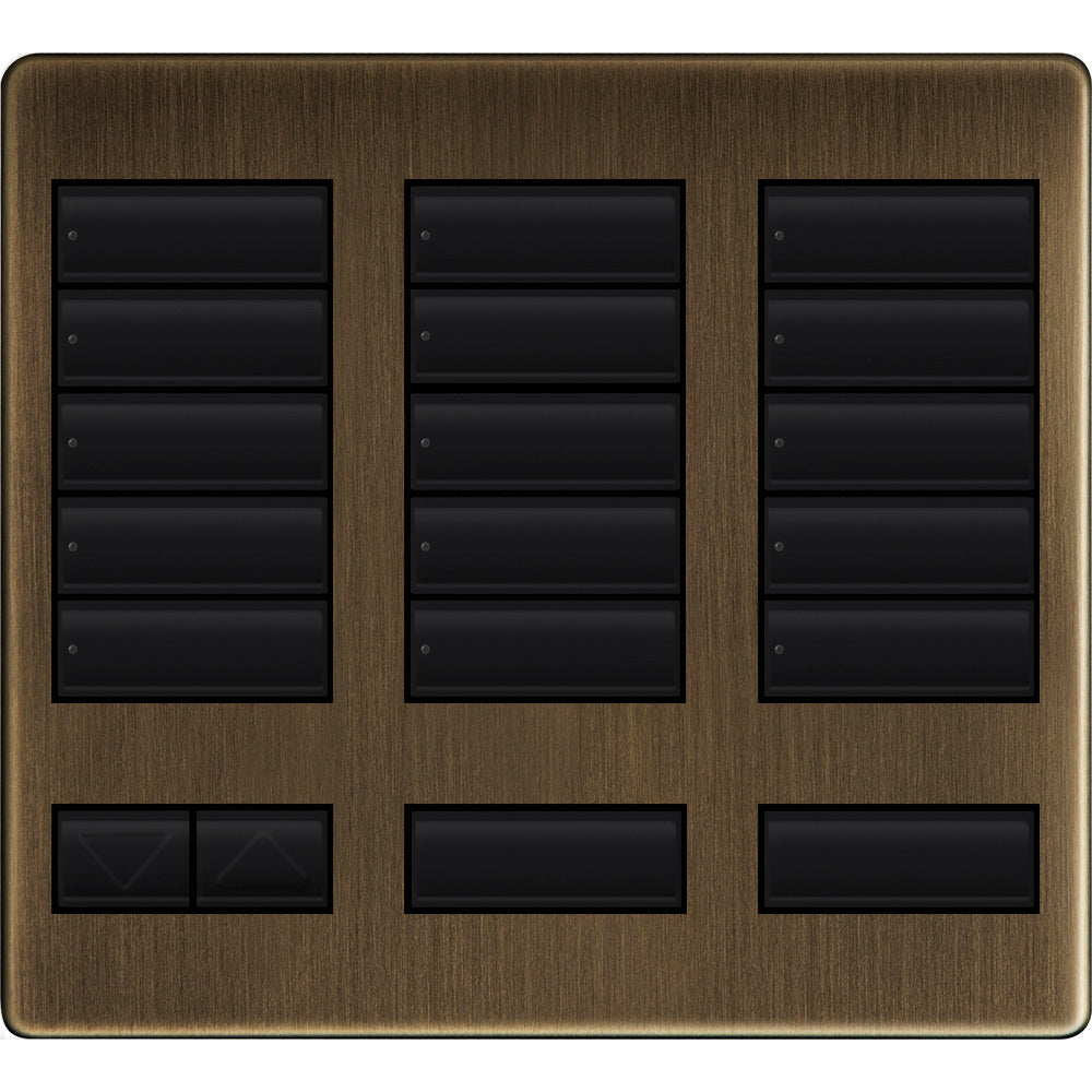 Replacement Faceplate for Lutron HomeWorks Tabletop 15 Button Keypad | LFK-T15RL