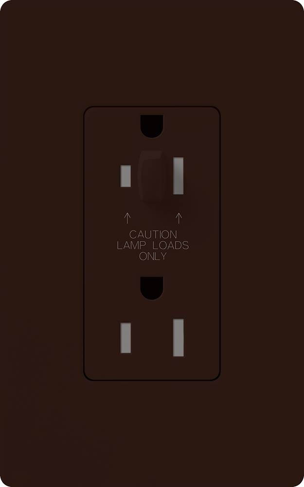 Lutron Nova T 15A Half-Dimming Tamper-Resistant Receptacle Architectural | NTR-15-HDTR