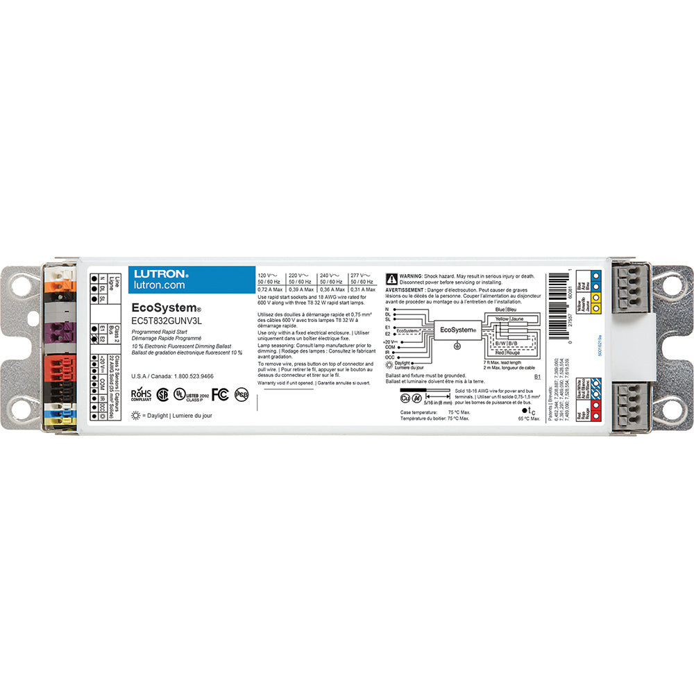 Lutron EcoSystem Digital Ballast 5-Input Dimming | EC5T5 & EC5T8