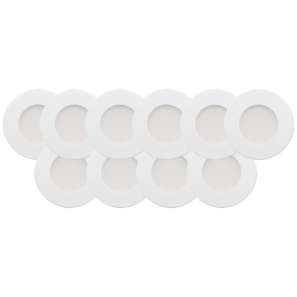 Lotus AD-107T 24V 3CCT white-trim-only ten-puck package; separately verify power supply and six-port hub requirements