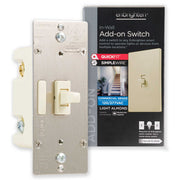 Enbrighten Z-Wave In-Wall Toggle Add-On Switch, 3 Way, Light Almond | 12732