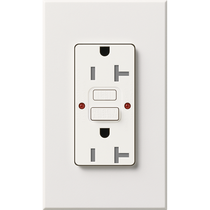 Lutron Nova T 20A Self-Testing GFCI Receptacle - Tamper-Resistant | NTR-20-GFST
