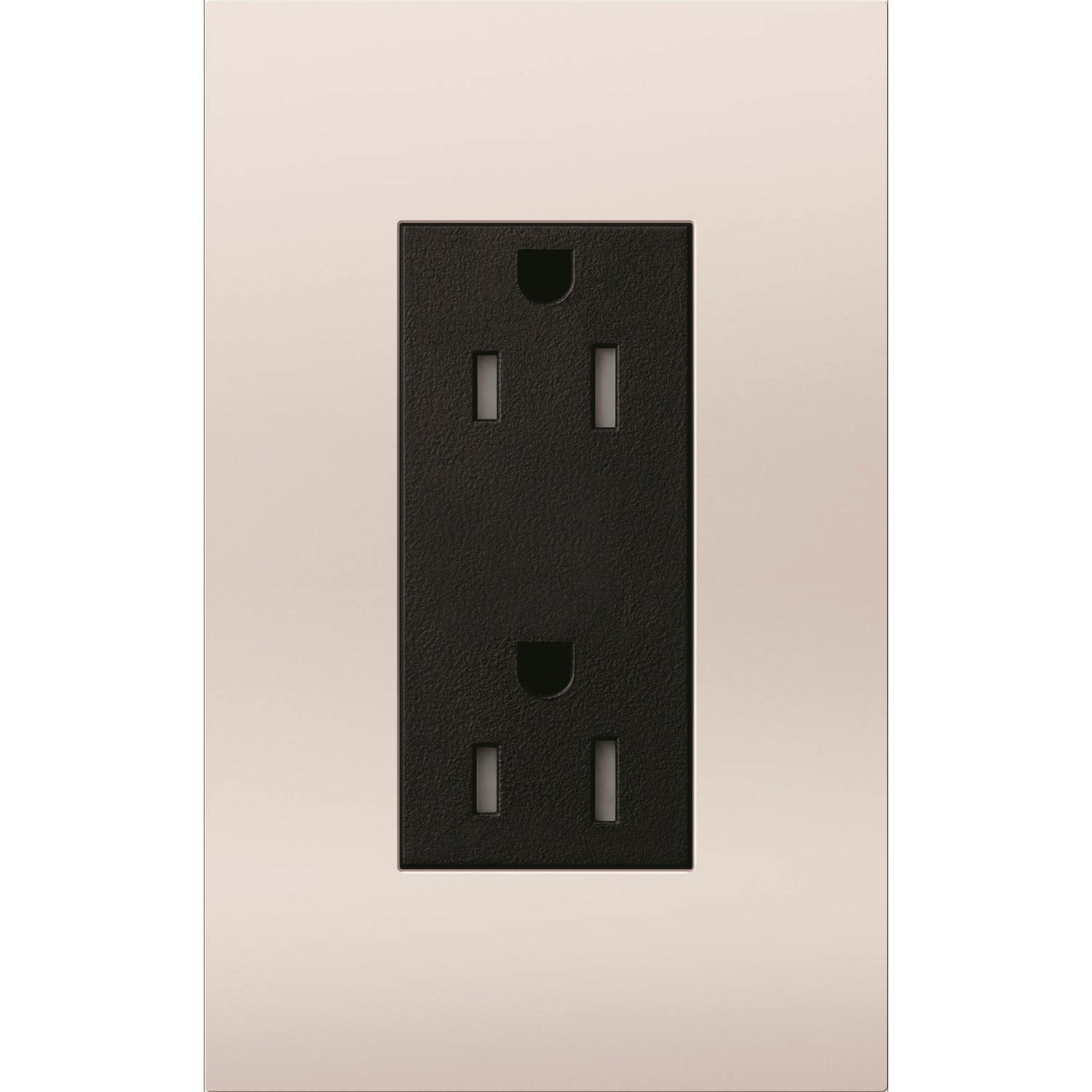 Lutron New Architectural 15A Tamper-Resistant Duplex Receptacle, Wall Plate Not Included, Matte Finish | LTR-15-TR