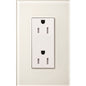 Lutron New Architectural 15A Tamper-Resistant Duplex Receptacle, Wall Plate Not Included, Matte Finish | LTR-15-TR