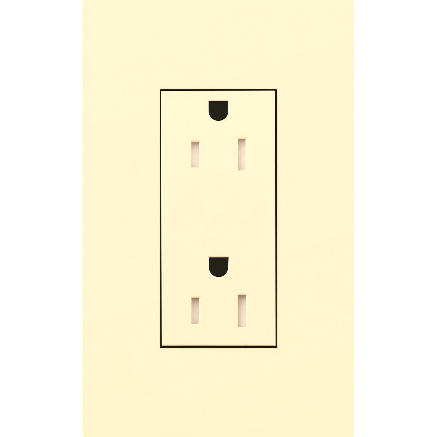 Lutron New Architectural 15A Tamper-Resistant Duplex Receptacle, Wall Plate Not Included, Matte Finish | LTR-15-TR