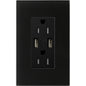 Lutron New Architectural 15A Tamper-Resistant USB-A Duplex Receptacle, Self-Testing, Wall Plate Not Included, Matte Finish, NTR-15-UBTR