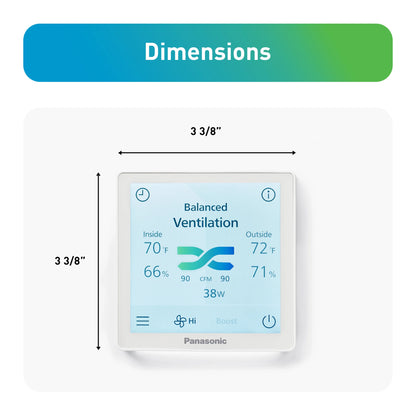 Panasonic Touchscreen LED Wall Control for Intelli-Balance & BalancedHome ERVs | FV-SCVE2