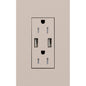 Lutron New Architectural 15A Tamper-Resistant USB-A Duplex Receptacle, Self-Testing, Wall Plate Not Included, Matte Finish, NTR-15-UBTR