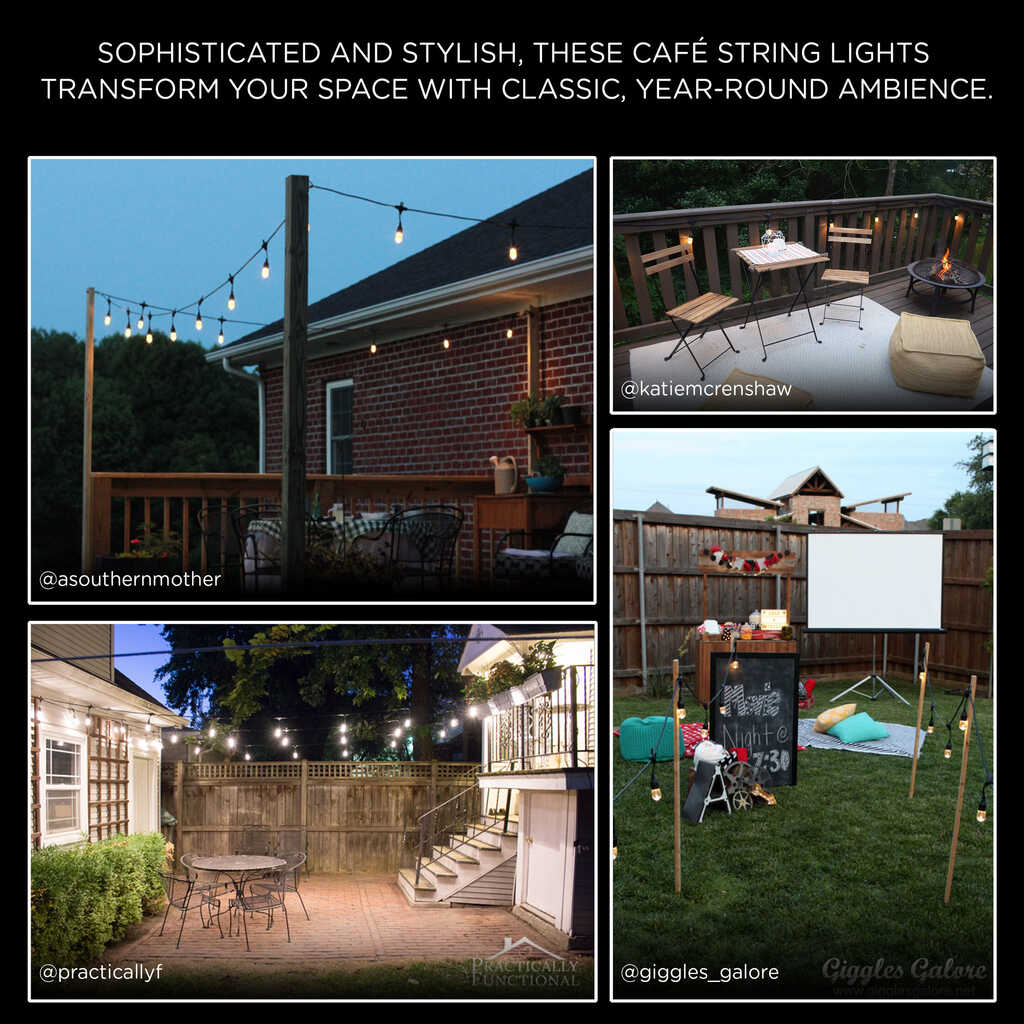 Enbrighten Classic LED Cafe Lights, 48ft | 31664