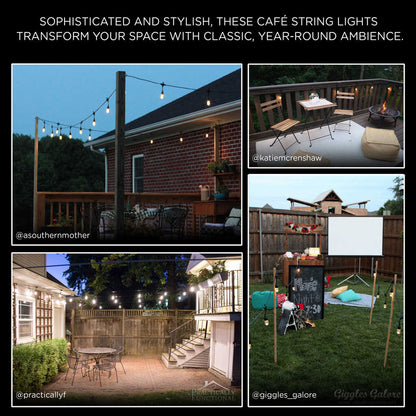 Enbrighten Classic LED Cafe Lights, 48ft | 31664