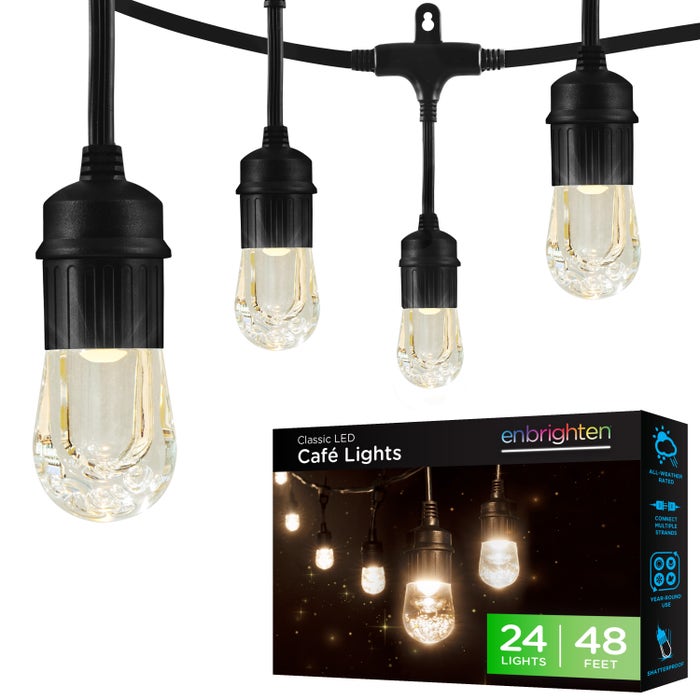 Enbrighten Classic LED Cafe Lights, 48ft | 31664