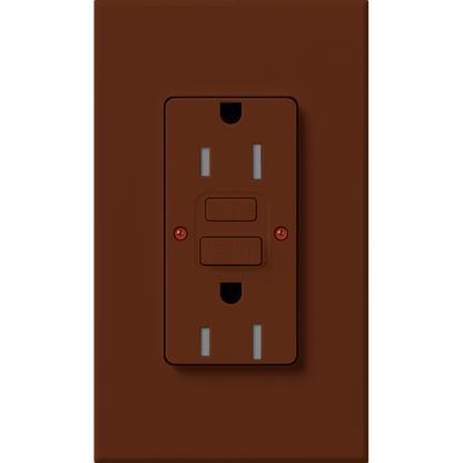 Lutron Nova T 15A Self-Testing GFCI Receptacle 120V Architectural Matte | NTR-15-GFST