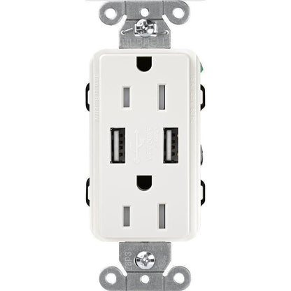 Lutron Tamper-Resistant USB Receptacles - 15A 125V | CAR-15-UBTR-XX