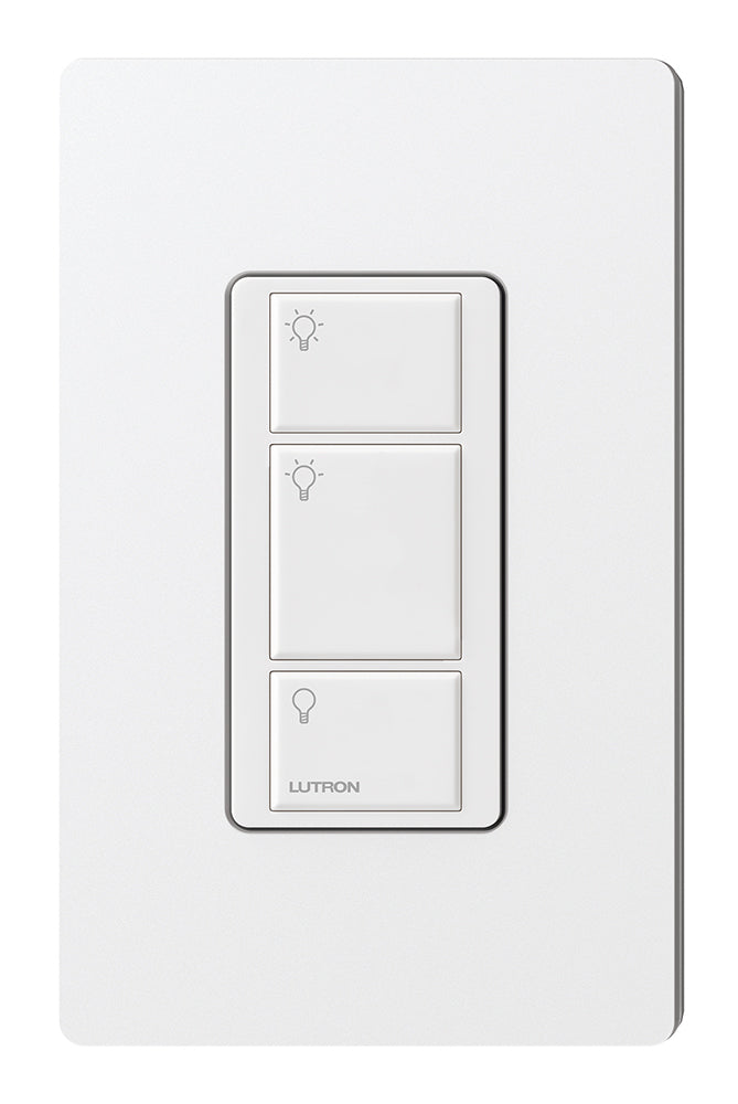Lutron Pico Wired Control, 3-Button, 20V (Light Icons) | PX-3B-XX-I01