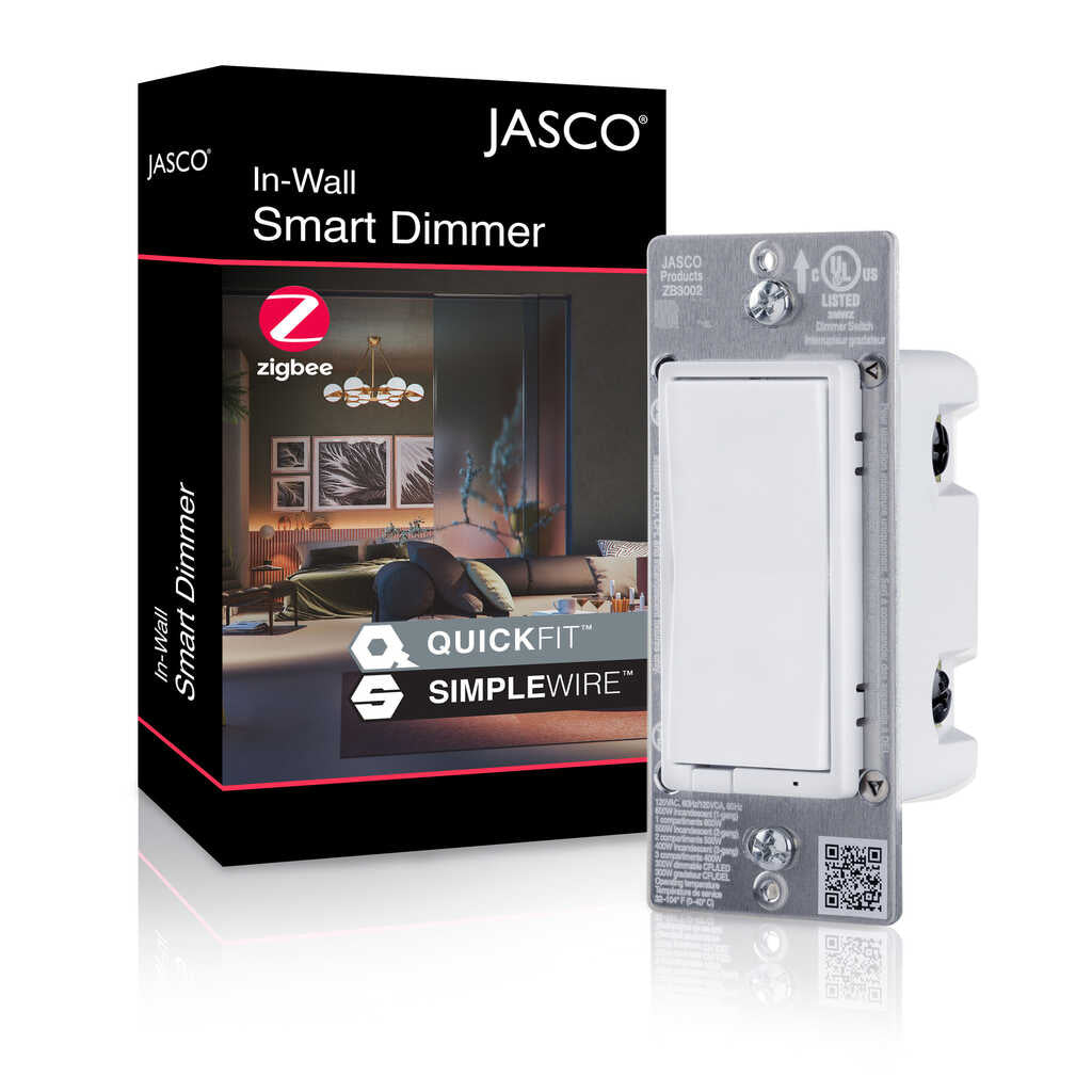 Jasco ZigBee 3.0 In-Wall Paddle Dimmer, No Energy Monitoring | 43113