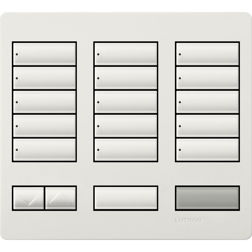 Replacement Faceplate for Lutron HomeWorks Tabletop 15 Button Keypad | LFK-T15RL