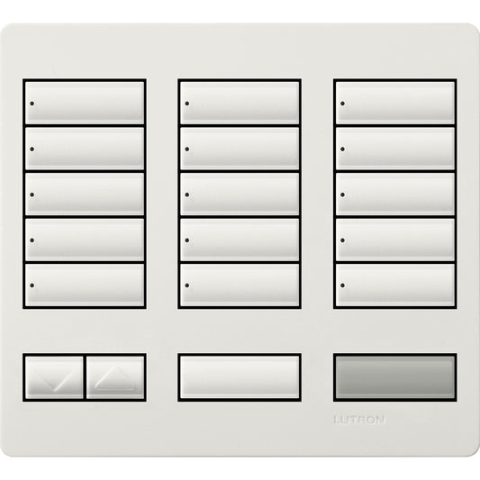 Replacement Faceplate for Lutron HomeWorks Tabletop 15 Button Keypad | LFK-T15RL