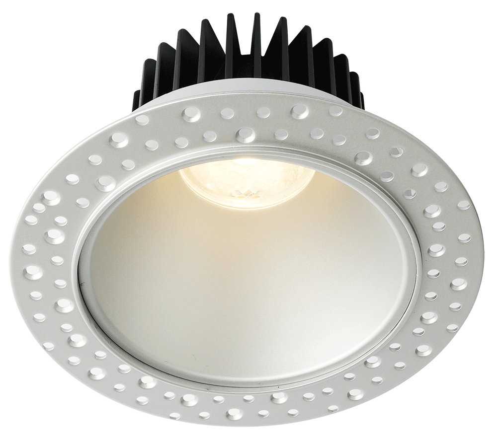 Lotus LD4R-HO 18W high-output 4-inch invisible trim deep regressed LED downlight with silver reflector