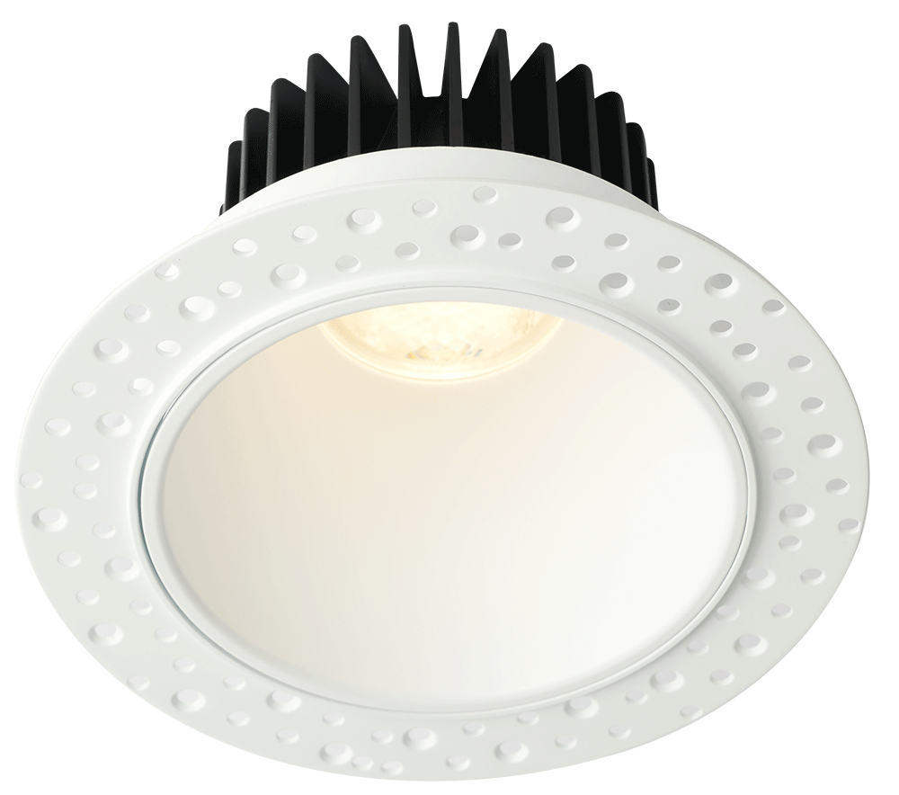Lotus LD4R 15W 4-inch invisible trim deep regressed LED downlight with white reflector