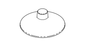 Product Display Visual of the SKU: CCH2TA for Marketing of theCAST Top for Large China Hat Path Light (CCH2CB) | CCH2TA