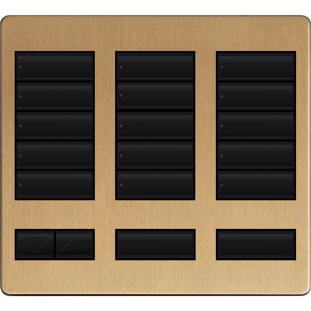 Replacement Faceplate for Lutron HomeWorks Tabletop 15 Button Keypad | LFK-T15RL