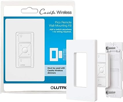 3-button raise/lower w/wallplate and wallbox adapter | PJ2-WALL-WH-L01C
