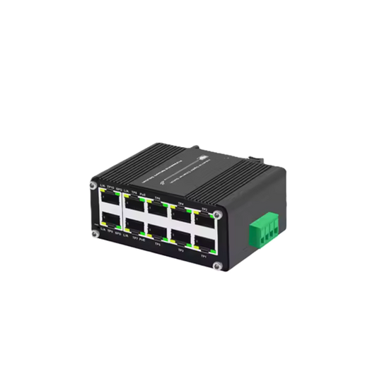 Grid Industrial Gigabit PoE Switch | 8 PoE Downlink Ports + 2 Uplink Ports | POEJK-S8-240
