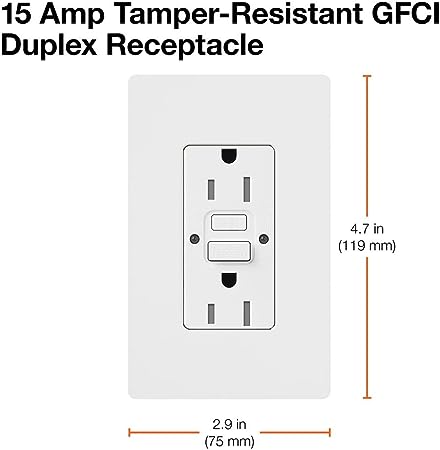 Lutron Tamper-Resistant Self Testing GFCI Receptacles - 15A 125V | CAR-15-GFST-XX