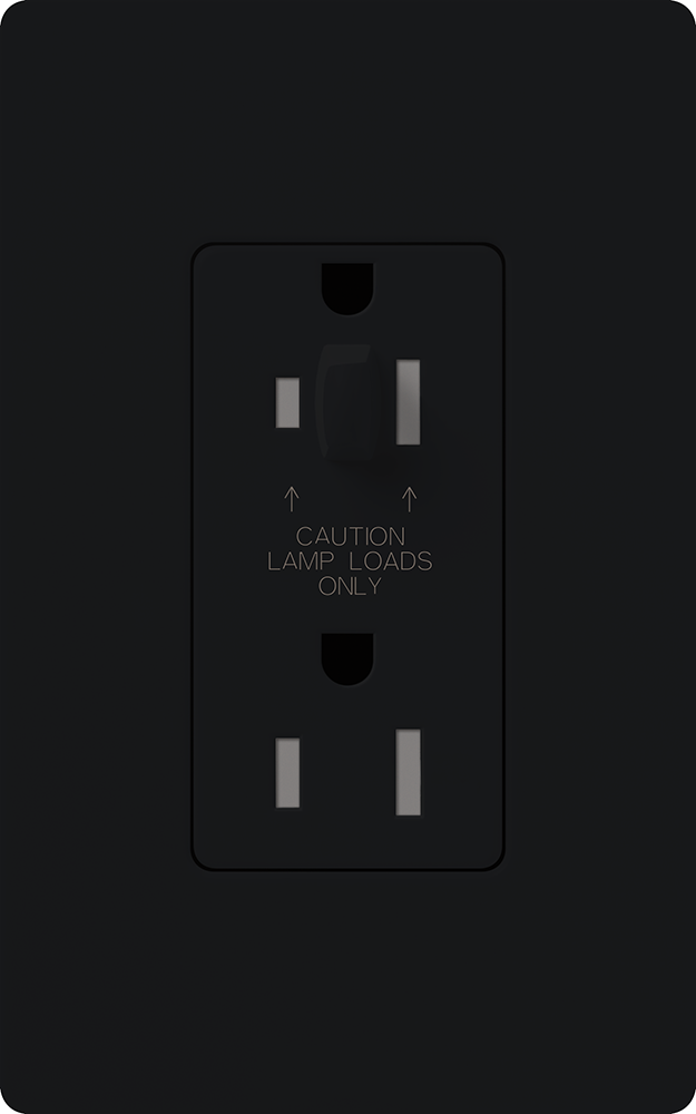 Lutron Nova T 15A Half-Dimming Tamper-Resistant Receptacle Architectural | NTR-15-HDTR