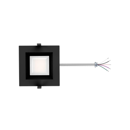 Reno Zeta - 6" Square Commercial Downlight - Selectable Wattage 15/18/22/26/30W - Selectable CCT 2700/3000/3500/4000/5000K - 120-347V - 3-in-1 Dimming | RENO-DL6-MW-DV-MCCT-SQ