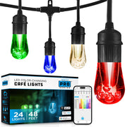 JascoPro Series Wi-Fi LED Vintage Café Lights, 24ft | 66877
