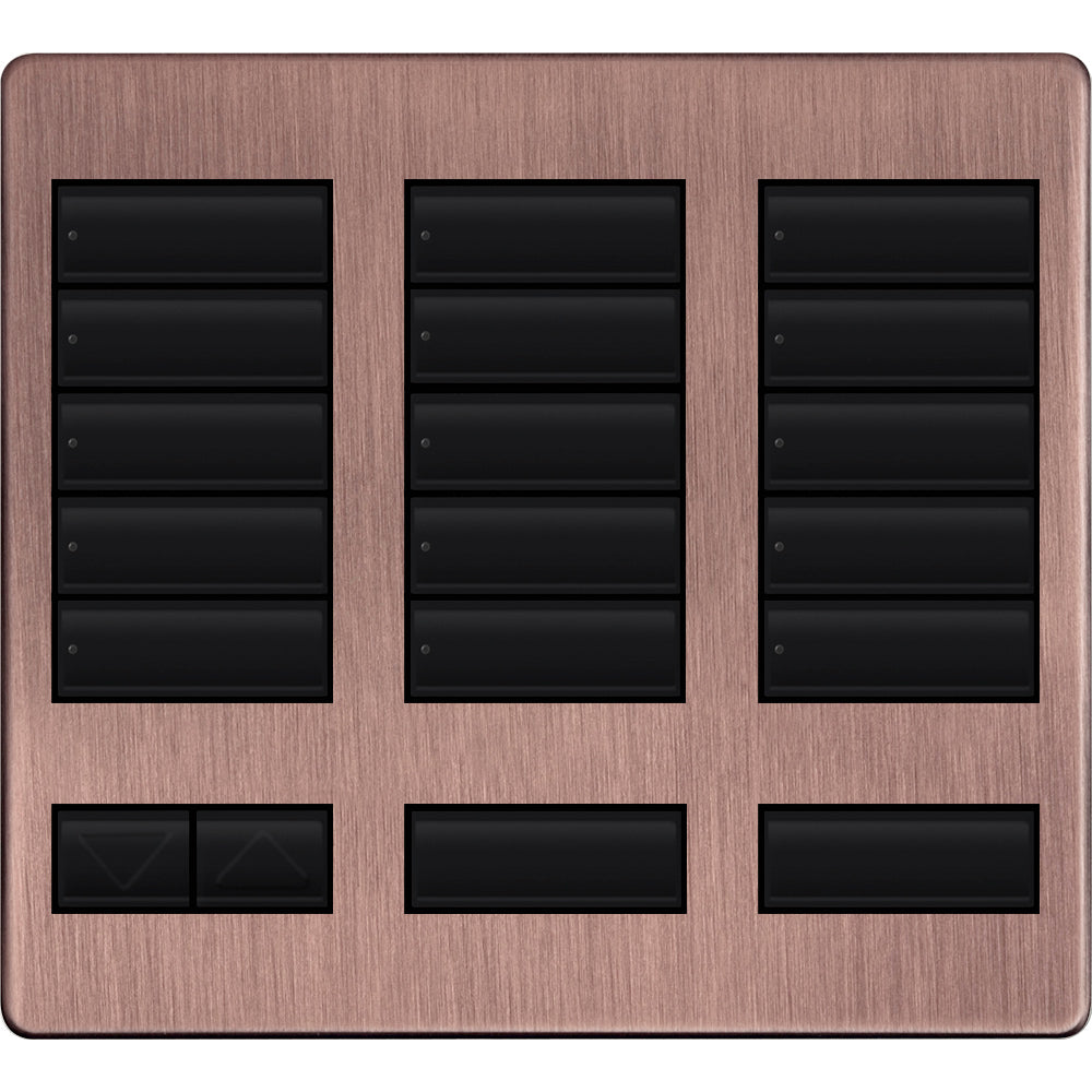 Replacement Faceplate for Lutron HomeWorks Tabletop 15 Button Keypad | LFK-T15RL