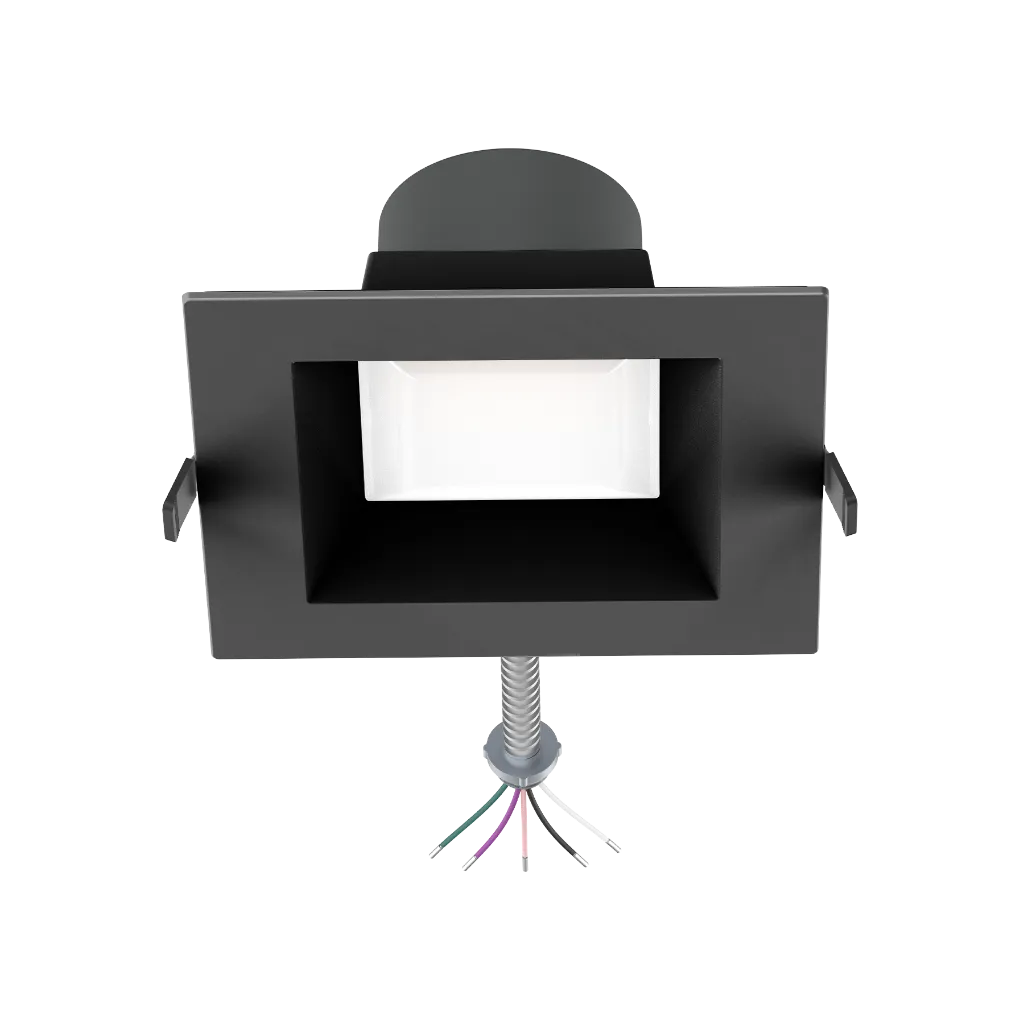 Reno Zeta - 6" Square Commercial Downlight - Selectable Wattage 15/18/22/26/30W - Selectable CCT 2700/3000/3500/4000/5000K - 120-347V - 3-in-1 Dimming | RENO-DL6-MW-DV-MCCT-SQ