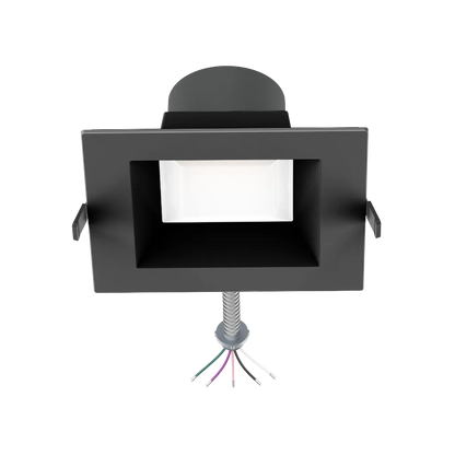Reno Zeta - 6" Square Commercial Downlight - Selectable Wattage 15/18/22/26/30W - Selectable CCT 2700/3000/3500/4000/5000K - 120-347V - 3-in-1 Dimming | RENO-DL6-MW-DV-MCCT-SQ