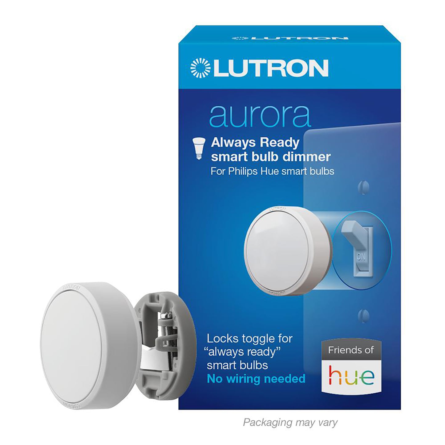 Aurora Smart Bulb Dimmer Switch for Philips Hue Smart Bulbs | Z3-1BRL-WH-L0-C
