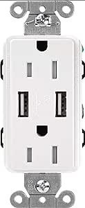 Lutron Tamper-Resistant USB Receptacles - Satin Color 15A 125V | SCR-15-UBTR-XX