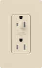 Lutron Nova T 15A Half-Dimming Tamper-Resistant Receptacle Architectural | NTR-15-HDTR
