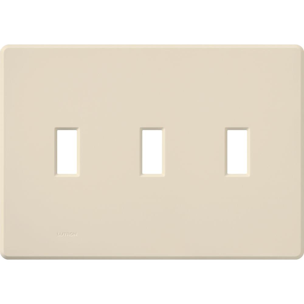 Lutron Fassada 3-Gang Wall Plate | For 3 Traditional Toggle Controls | FG-3