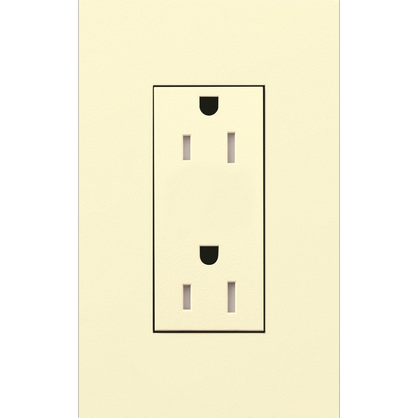 Lutron New Architectural 15A Tamper-Resistant Duplex Receptacle, Wall Plate Not Included, Matte Finish | LTR-15-TR