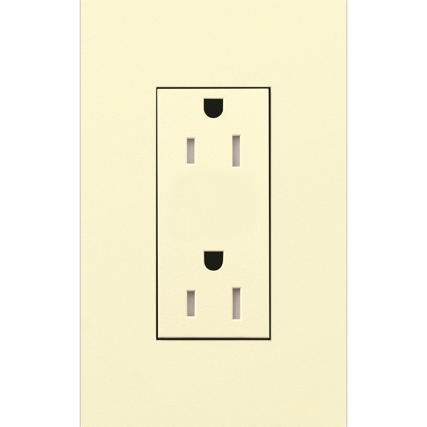 Lutron New Architectural 15A Tamper-Resistant Duplex Receptacle, Wall Plate Not Included, Matte Finish | LTR-15-TR