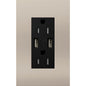 Lutron New Architectural 15A Tamper-Resistant USB-A Duplex Receptacle, Self-Testing, Wall Plate Included, Matte Finish |  NTR-15-UBTR