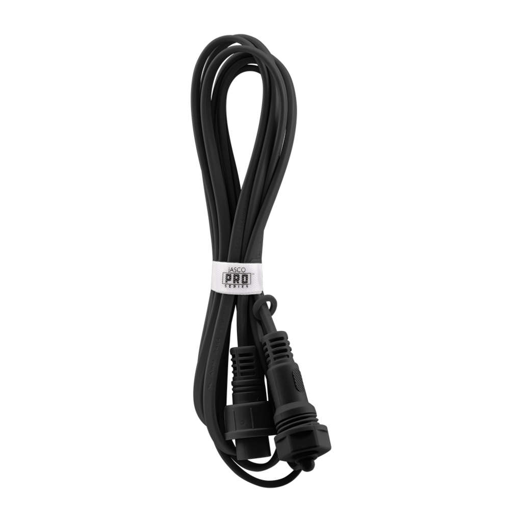 JascoPro Series Under Eave Light Extension Cord, 10ft, Black, 2pc | 84427