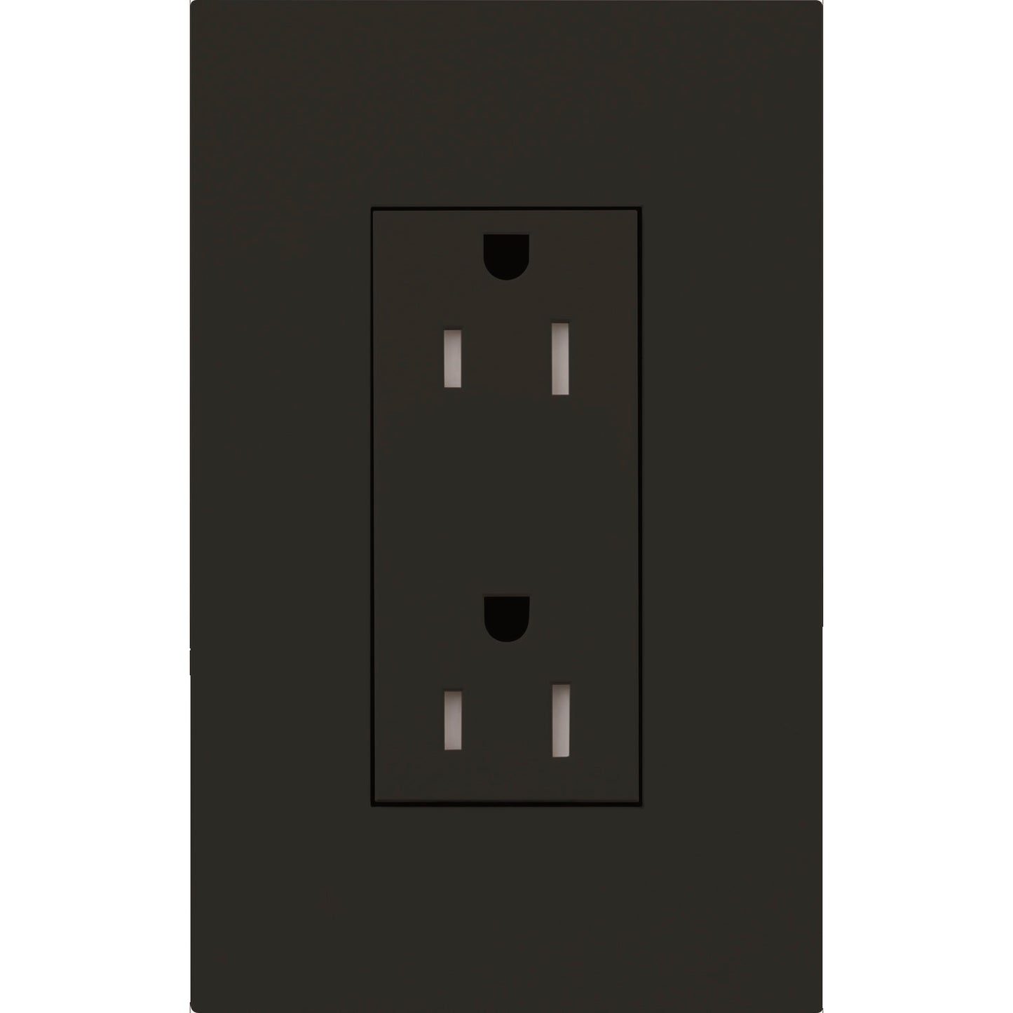 Lutron New Architectural 15A Tamper-Resistant Duplex Receptacle, Wall Plate Not Included, Matte Finish | LTR-15-TR