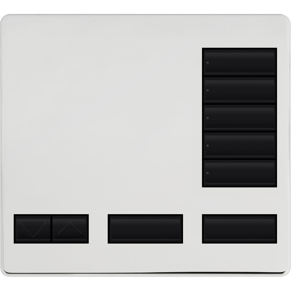 Lutron Replacement Faceplate for Lutron HomeWorks 5-Button Tabletop Keypad Metal Finish | LFK-T5RL