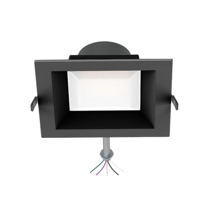 Reno Zeta - 8" Square Commercial Downlight - Selectable Wattage 15/20/25/30/35W - Selectable CCT 2700/3000/3500/4000/5000K - 120-347V - 3-in-1 Dimming | RENO-DL8-MW-DV-MCCT-SQ