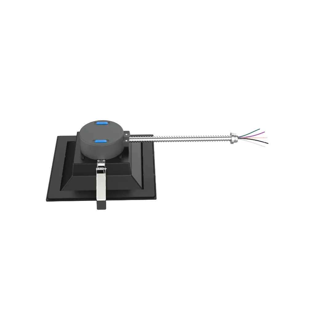 Reno Zeta - 8" Square Commercial Downlight - Selectable Wattage 15/20/25/30/35W - Selectable CCT 2700/3000/3500/4000/5000K - 120-347V - 3-in-1 Dimming | RENO-DL8-MW-DV-MCCT-SQ