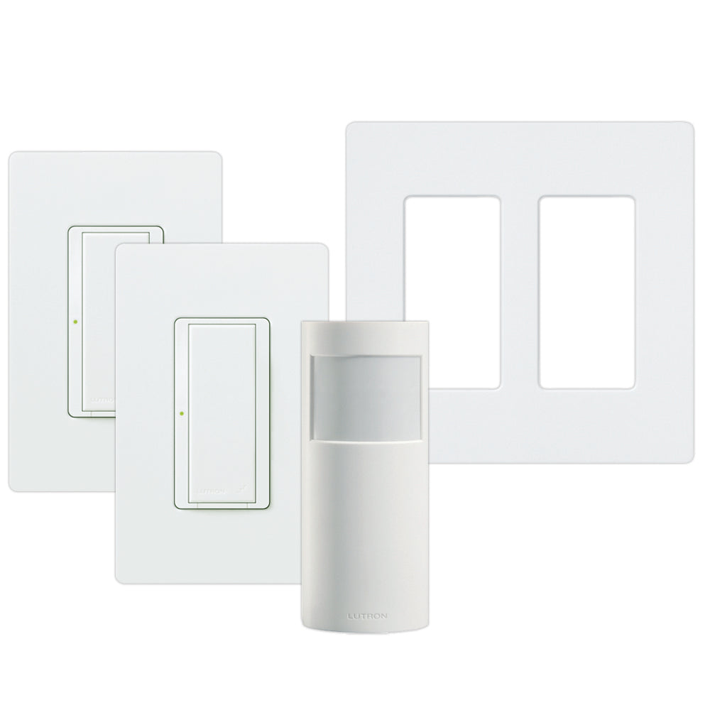 Lutron Vive Maestro Wireless Energy Retrofit Kit - (2) 8A Switches & (1) Wall-Mount Occupancy Sensor | MRF2S-2S8A-1OW